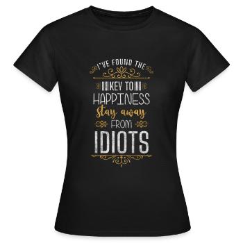 Shamrock, life energy, optimist, joy - Women's T-Shirt - black - Front - AI Model Female 172 dark (172cm)