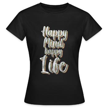 Shamrock optimisme joie - T-shirt Femme - noir - Devant - AI Model Female 172 dark (172cm)