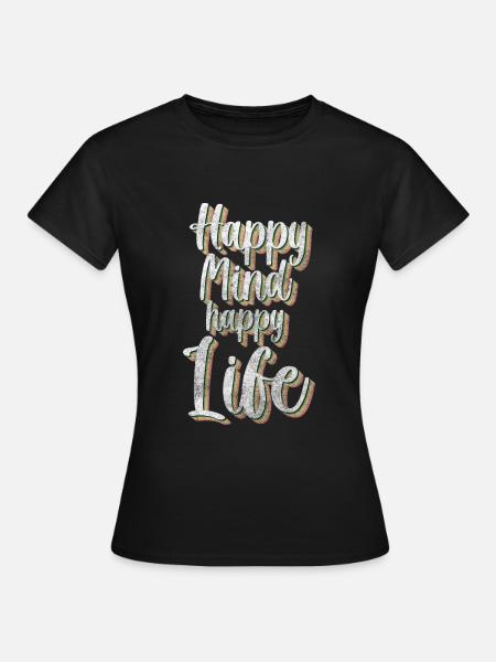 Kleeblatt Optimismus Freude - Frauen T-Shirt - Schwarz