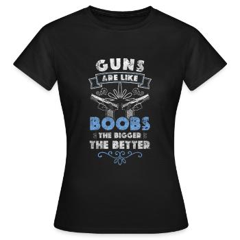 Armes Fusil Arme à feu - T-shirt Femme - noir - Devant - AI Model Female 172 dark (172cm)
