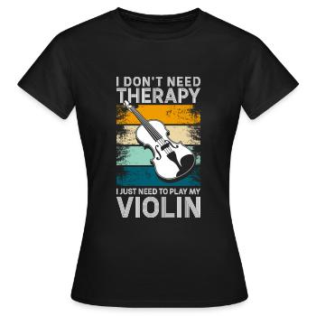 Violin Orchestra Concert - Women's T-Shirt - black - Front - AI Model Female 172 dark (172cm)