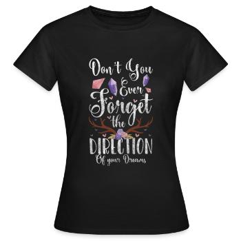 Rêve, Foi, Bonheur, Paix - T-shirt Femme - noir - Devant - AI Model Female 172 dark (172cm)