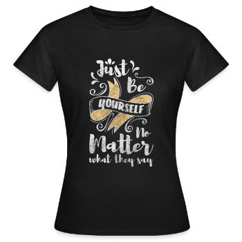 Einzigartig Besonders - Frauen T-Shirt - Schwarz - Vorne - AI Model Female 172 dark (172cm)