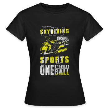 Skydiving Luft Leidenschaft Fallschirmsport - Frauen T-Shirt - Schwarz - Vorne - AI Model Female 172 dark (172cm)