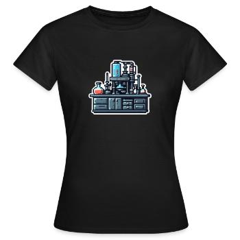 Experiment desk - Frauen T-Shirt - Schwarz - Vorne - AI Model Female 172 dark (172cm)