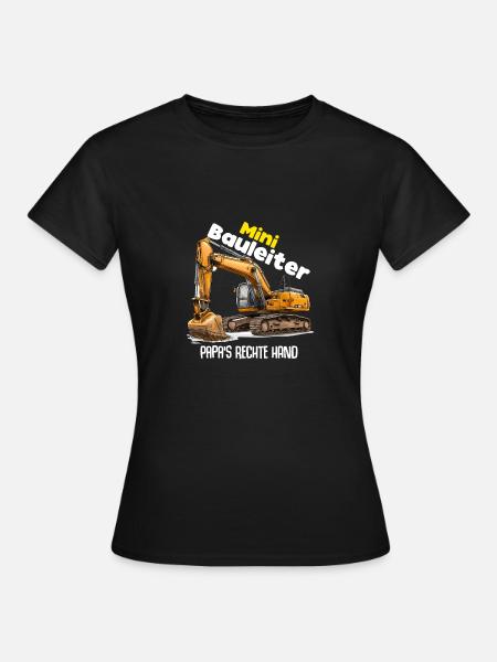 Bauleiter Bauherr Bagger Kinder Lustig - Frauen T-Shirt - Schwarz