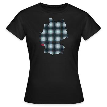 Sarre - Sarrebruck - T-shirt Femme - noir - Devant - AI Model Female 172 dark (172cm)
