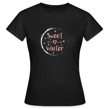 hiver - T-shirt Femme - noir - Devant - AI Model Female 172 dark (172cm)