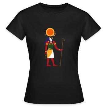 Ra Re altägyptischer Sonnengott - Fülle Gesundheit - Frauen T-Shirt - Schwarz - Vorne - AI Model Female 172 dark (172cm)