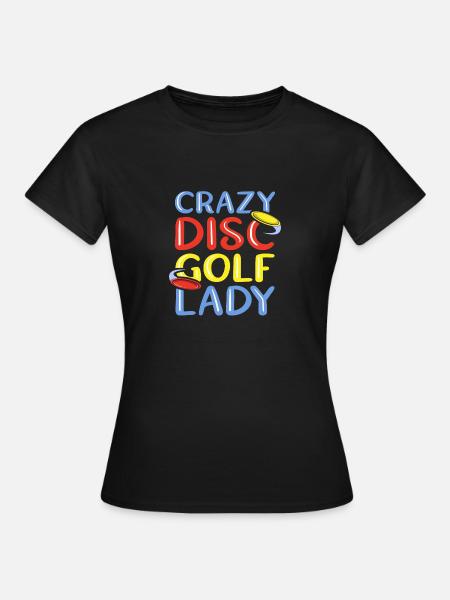 Disc Golf Frisbee - Frauen T-Shirt - Schwarz