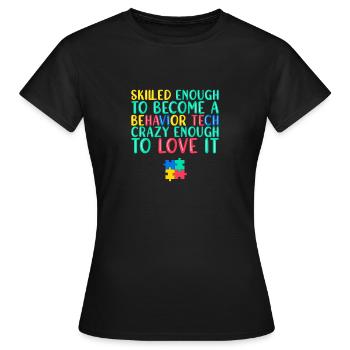 Thérapeute comportementaliste Thérapeute - T-shirt Femme - noir - Devant - AI Model Female 172 dark (172cm)
