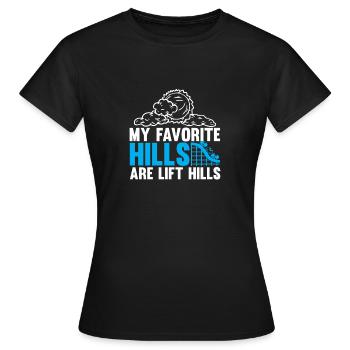 Roller Coaster Amusement Park Amusement Park - Women's T-Shirt - black - Front - AI Model Female 172 dark (172cm)