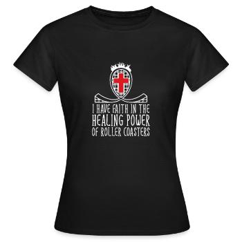 Roller Coaster Amusement Park Amusement Park - Women's T-Shirt - black - Front - AI Model Female 172 dark (172cm)