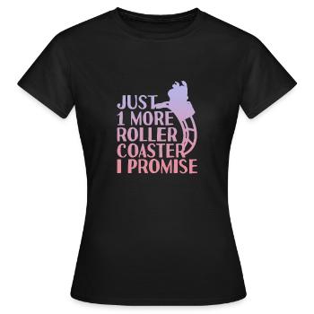 Roller Coaster Amusement Park Amusement Park - Women's T-Shirt - black - Front - AI Model Female 172 dark (172cm)