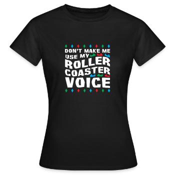 Roller Coaster Amusement Park Amusement Park - Women's T-Shirt - black - Front - AI Model Female 172 dark (172cm)