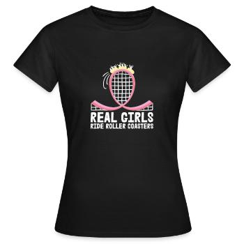 Roller Coaster Amusement Park Amusement Park - Women's T-Shirt - black - Front - AI Model Female 172 dark (172cm)