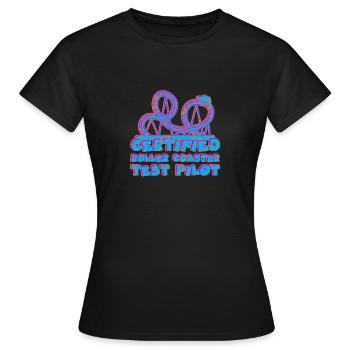 Roller Coaster Amusement Park Amusement Park - Women's T-Shirt - black - Front - AI Model Female 172 dark (172cm)