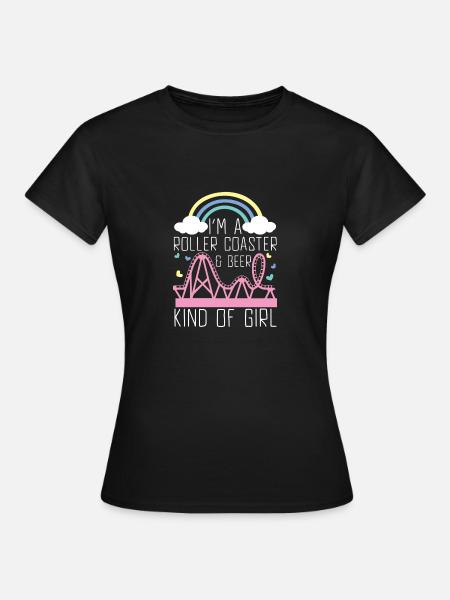 Achterbahn Freizeitpark Vergnügungspark - Frauen T-Shirt - Schwarz