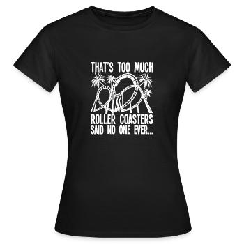 Roller Coaster Amusement Park Amusement Park - Women's T-Shirt - black - Front - AI Model Female 172 dark (172cm)
