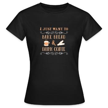 Cuisson du pain Boulangers Boulangers Cuisson du levain - T-shirt Femme - noir - Devant - AI Model Female 172 dark (172cm)