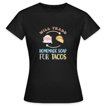 Seife Herstellen Handgemachte Seife - Frauen T-Shirt - Schwarz - Vorne - AI Model Female 172 dark (172cm)