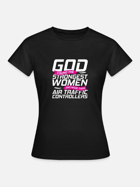Fluglotse Flughafen Tower - Frauen T-Shirt - Schwarz