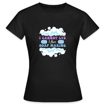 Seife Herstellen Handgemachte Seife - Frauen T-Shirt - Schwarz - Vorne - AI Model Female 172 dark (172cm)