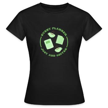 Event Manager Event Event Manager - Women's T-Shirt - black - Front - AI Model Female 172 dark (172cm)