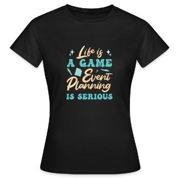 Event Manager Event Event Manager - Women's T-Shirt - black - Front - AI Model Female 172 dark (172cm)