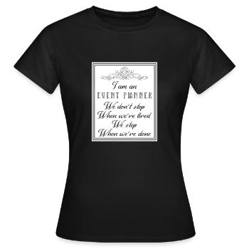 Event Manager Event Event Manager - Women's T-Shirt - black - Front - AI Model Female 172 dark (172cm)