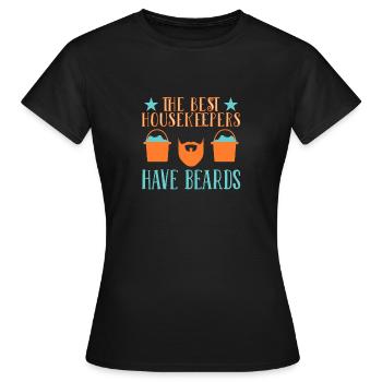 Femme de ménage Ménage - T-shirt Femme - noir - Devant - AI Model Female 172 dark (172cm)