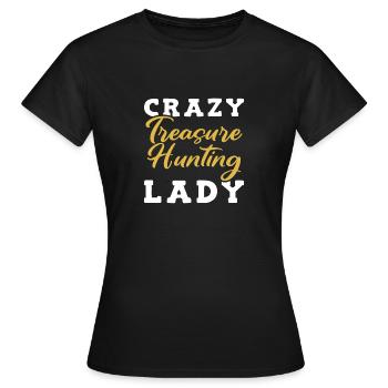 Chasseur de trésors Chasse au trésor Détecteur de métaux - T-shirt Femme - noir - Devant - AI Model Female 172 dark (172cm)