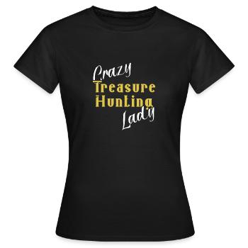 Chasseur de trésors Chasse au trésor Détecteur de métaux - T-shirt Femme - noir - Devant - AI Model Female 172 dark (172cm)