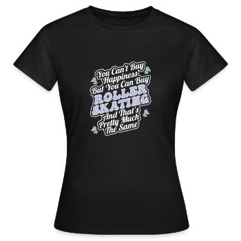Roller Skating Inline Skating Inline Skates - Women's T-Shirt - black - Front - AI Model Female 172 dark (172cm)