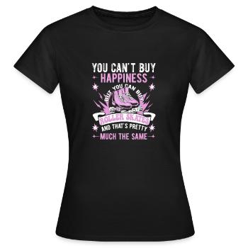 Roller Skating Inline Skating Inline Skates - Women's T-Shirt - black - Front - AI Model Female 172 dark (172cm)