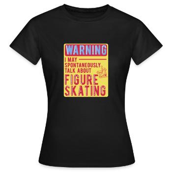 Eiskunstlauf - Frauen T-Shirt - Schwarz - Vorne - AI Model Female 172 dark (172cm)