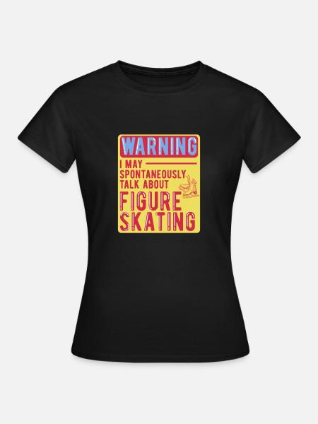 Eiskunstlauf - Frauen T-Shirt - Schwarz