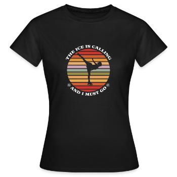Eiskunstlauf - Frauen T-Shirt - Schwarz - Vorne - AI Model Female 172 dark (172cm)