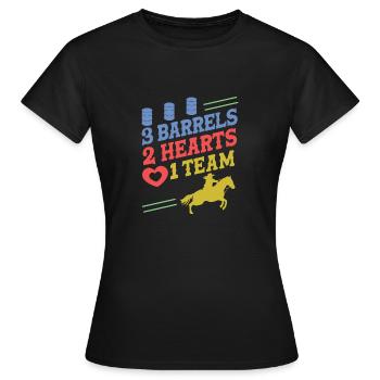 Barrel Racing - Women's T-Shirt - black - Front - AI Model Female 172 dark (172cm)