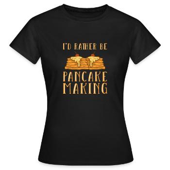 Pfannkuchen - Frauen T-Shirt - Schwarz - Vorne - AI Model Female 172 dark (172cm)