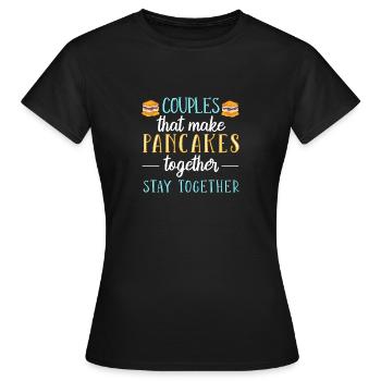 Pfannkuchen - Frauen T-Shirt - Schwarz - Vorne - AI Model Female 172 dark (172cm)