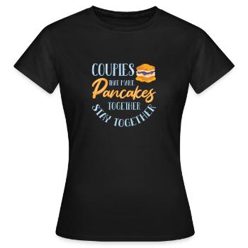 Pfannkuchen - Frauen T-Shirt - Schwarz - Vorne - AI Model Female 172 dark (172cm)