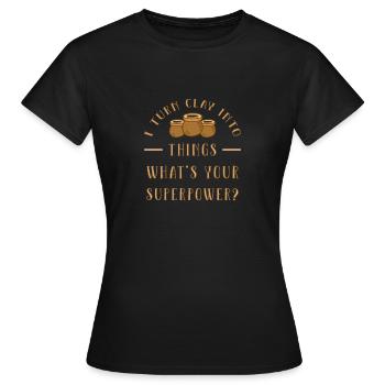 Töpfern Töpfer Keramik - Frauen T-Shirt - Schwarz - Vorne - AI Model Female 172 dark (172cm)