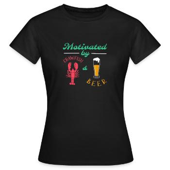 Langusten Languste - Frauen T-Shirt - Schwarz - Vorne - AI Model Female 172 dark (172cm)