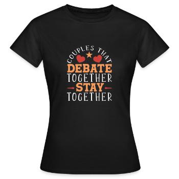 Debattieren Debatte Argumentieren - Frauen T-Shirt - Schwarz - Vorne - AI Model Female 172 dark (172cm)