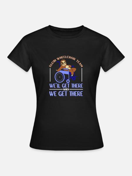 Rollstuhl Rollstuhlfahrer - Frauen T-Shirt - Schwarz