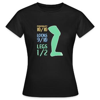 Accès en fauteuil roulant - T-shirt Femme - noir - Devant - AI Model Female 172 dark (172cm)