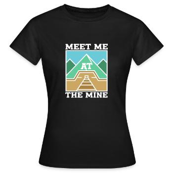 Mine Minenarbeiter - Frauen T-Shirt - Schwarz - Vorne - AI Model Female 172 dark (172cm)
