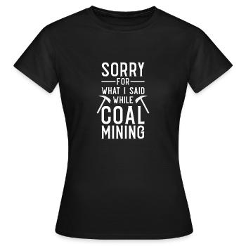 Mineurs de mines - T-shirt Femme - noir - Devant - AI Model Female 172 dark (172cm)