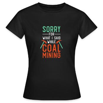 Mine Minenarbeiter - Frauen T-Shirt - Schwarz - Vorne - AI Model Female 172 dark (172cm)